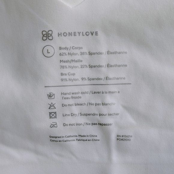 NWOT Honey love liftwear tank top shaperwear wireless Comfortable women L white. - Picture 12 of 17